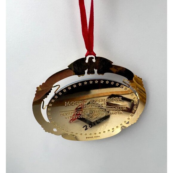 2003 Mount Rushmore Borglum Souvenir Ornament & Box Cutout Metal South Dakota - Picture 5 of 5